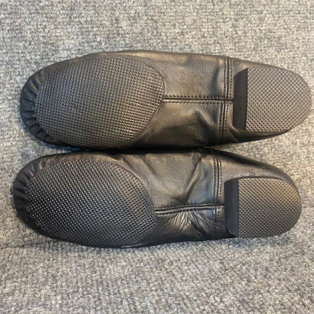 NWOB Spotlights by Payless Women's Size 8.5 Black Leather Dance Shoes Flats - Picture 3 of 7